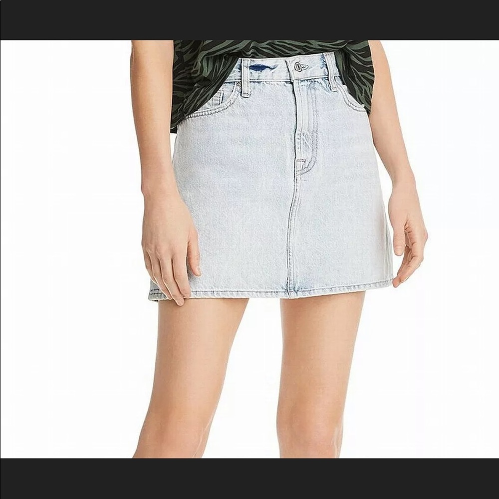 ❤️ 7 For All Mankind Denim Jean Mini Skirt sz 31